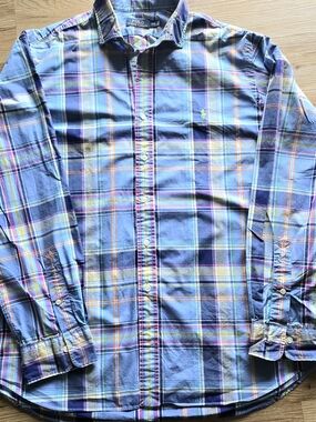 Polo by Ralph Lauren Blue Plaid Button-Down Shirt XXL